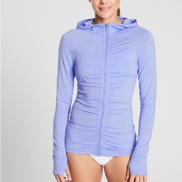 Athleta Tops - Athleta Light Purple Ruched Hoodie small